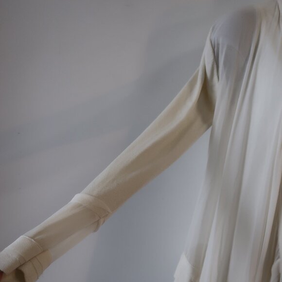 Womens Donna Karan Black Label Ivory Mix Media 2 Pc Set Cardigan Tank Sweater M - Picture 7 of 16